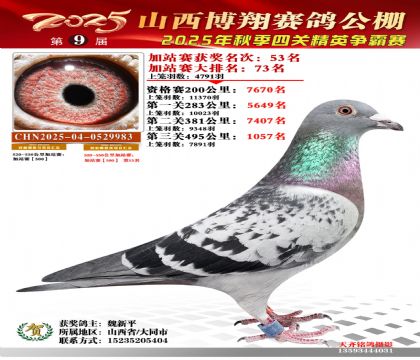 山西博翔加站赛53名