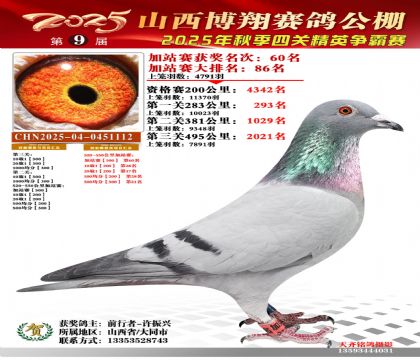 山西博翔加站赛60名