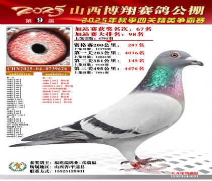 山西博翔加站赛67名