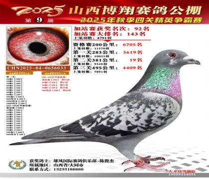 山西博翔加站赛92名