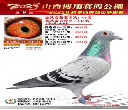 山西博翔加站赛93名