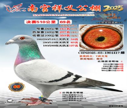 祥义公棚决赛69名