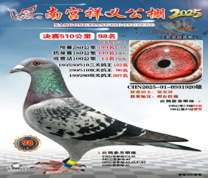 祥义公棚决赛98名