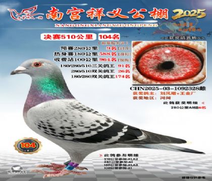 祥义公棚决赛104名