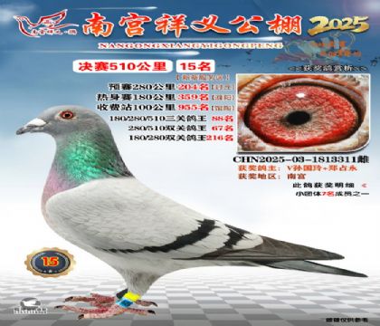 祥义公棚决赛15名