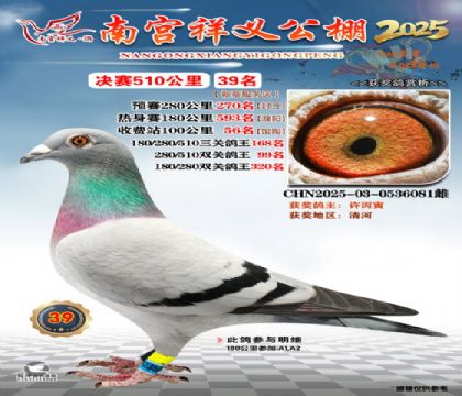 祥义公棚决赛39名