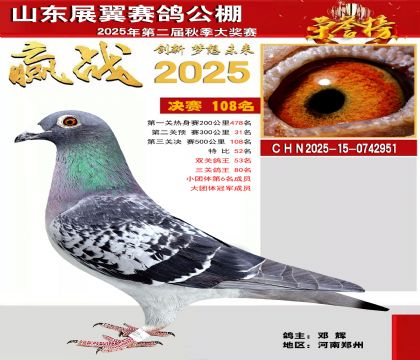 山东展翼决赛108名