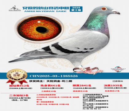 蚂蚁山580公里加站赛亚军