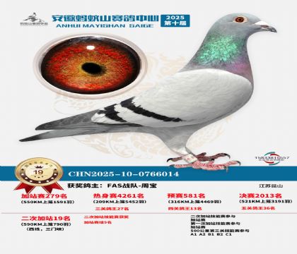 蚂蚁山580公里加站赛19名