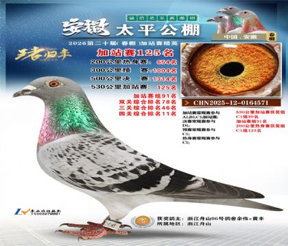 安徽太平加站赛125名