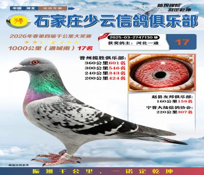 石家庄少云千公里17名