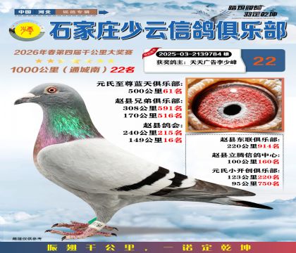 石家庄少云千公里22名