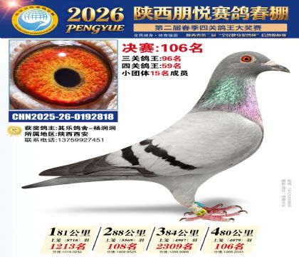 陕西朋悦决赛106名
