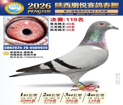 陕西朋悦决赛119名