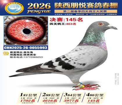 陕西朋悦决赛145名
