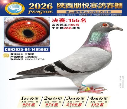 陕西朋悦决赛155名