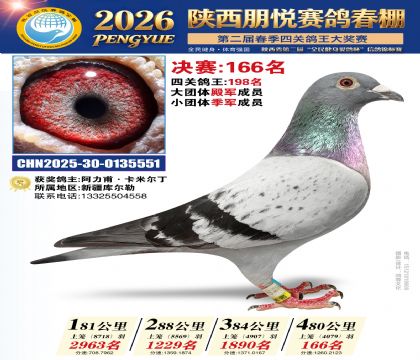 陕西朋悦决赛166名