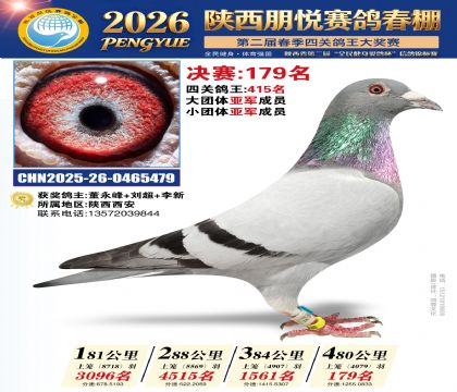 陕西朋悦决赛179名