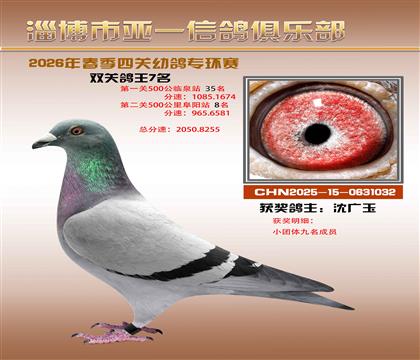 亚一幼鸽专环7名